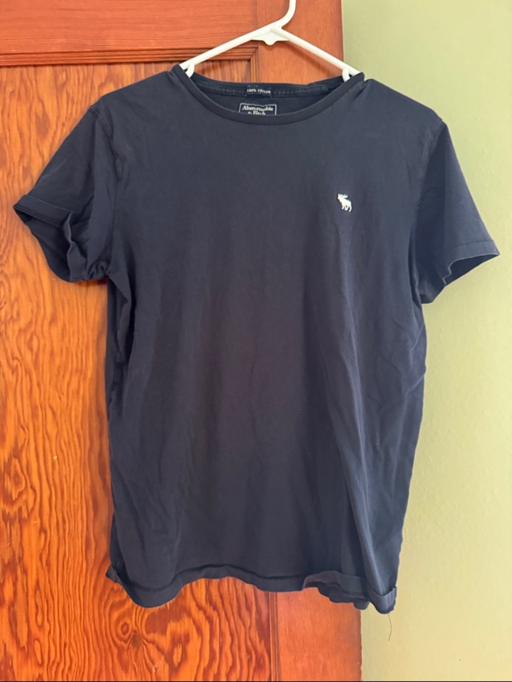 Abercrombie & Fitch Men's Navy Crewneck Short-Sleeve Tee
